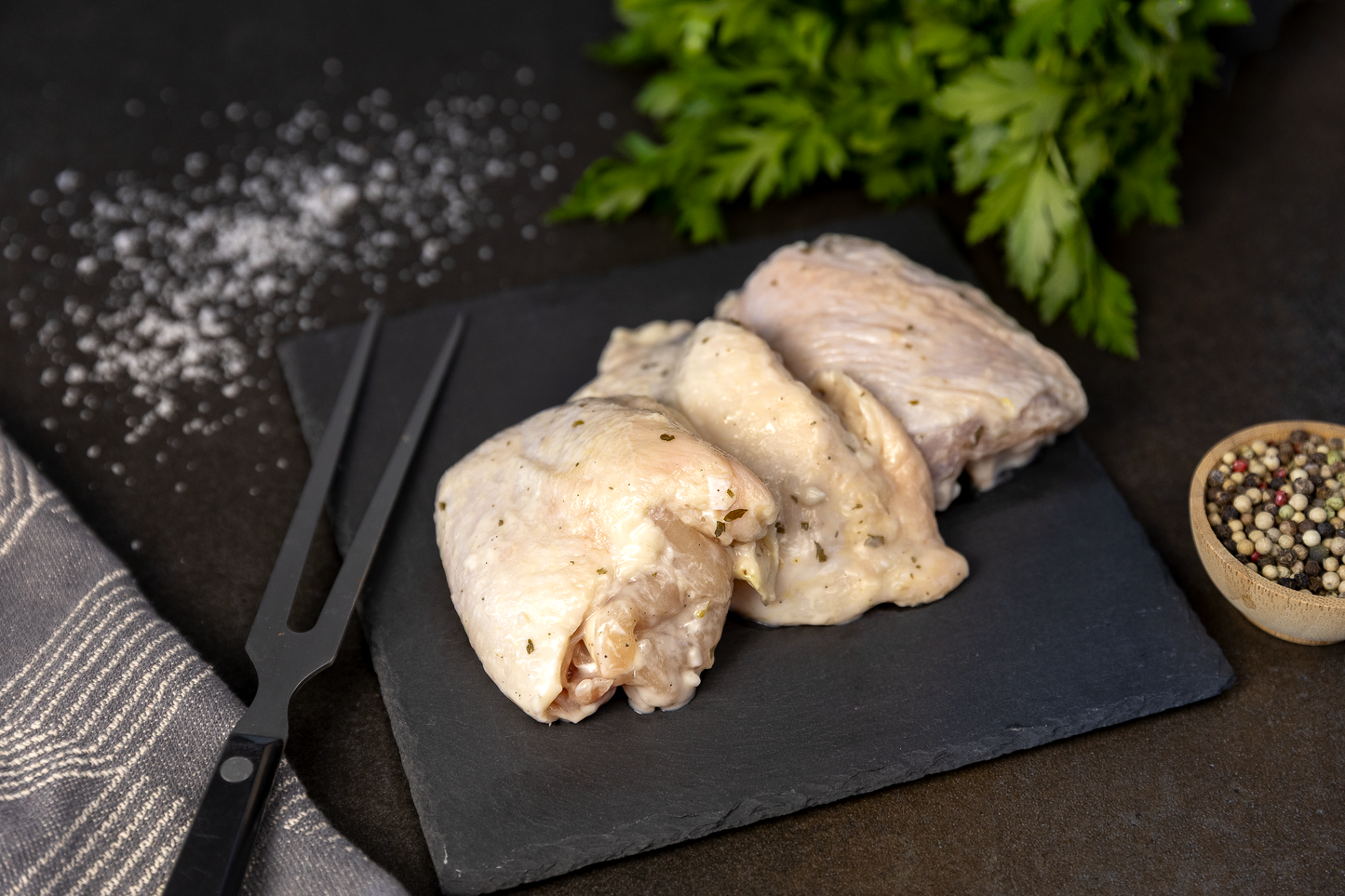 Bio-Hähnchenoberkeulen-Steak „Pollo Fino“, in Joghurt-Knoblauch-Marinade
