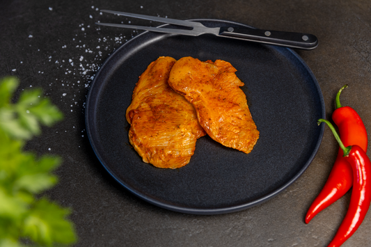 Bio Putenbruststeaks in Paprika-Marinade