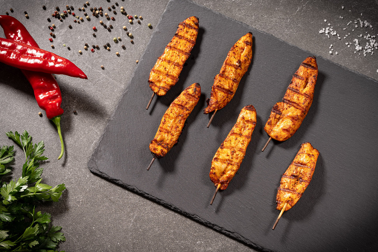 Bio-Hähnchenbrust-Innenfiletspieß, Marinade Paprika