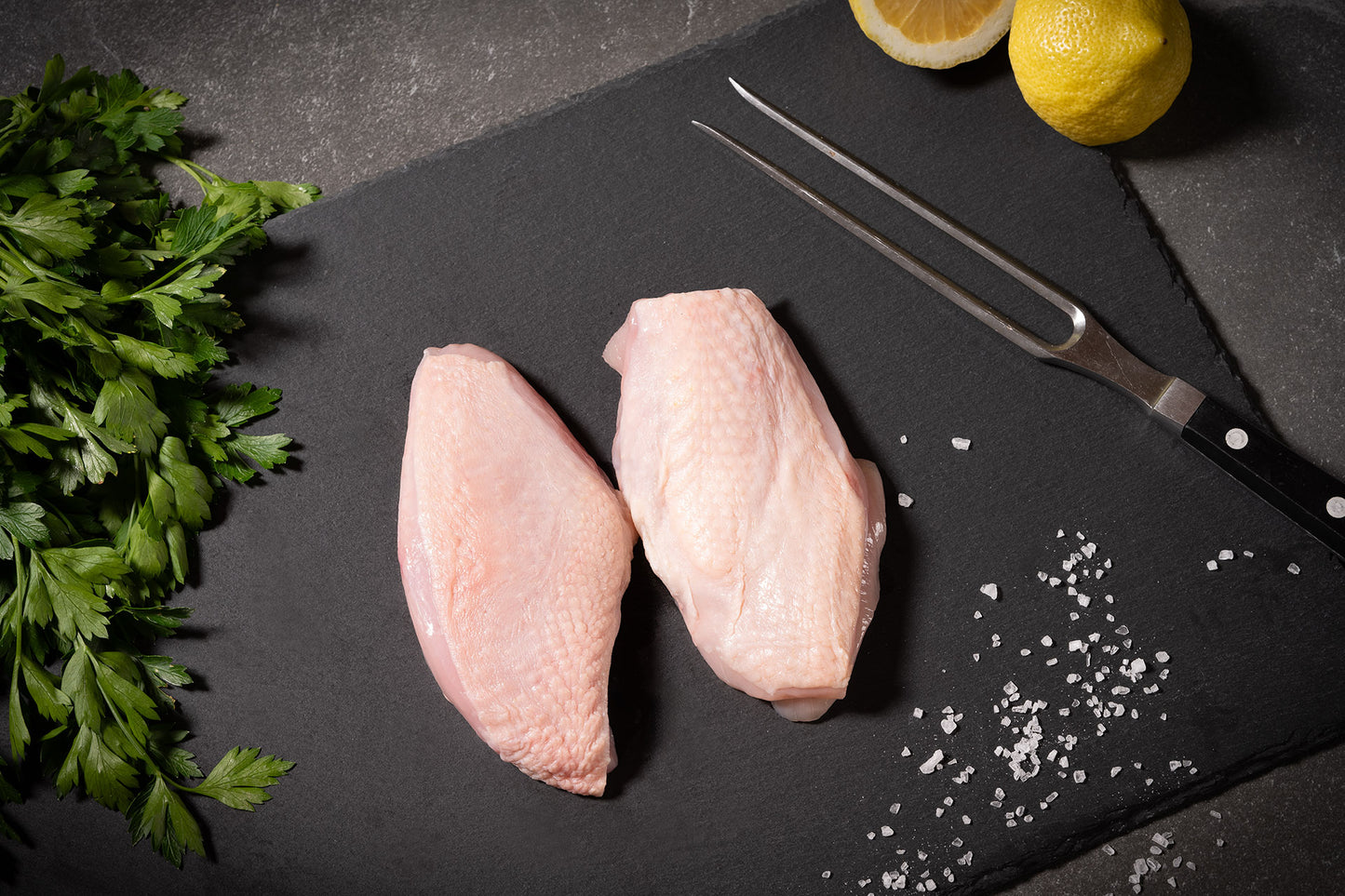 Bio-Hähnchenbrustfilet mit Haut, ohne Knochen