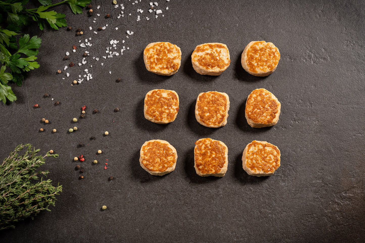Bio-Mr. Chick'n Mini-Frikkis, Frikadellen aus Bruderhahnfleisch